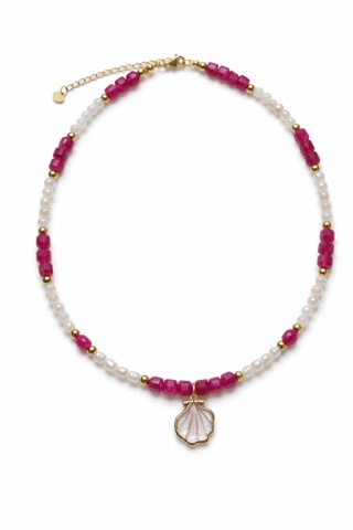Ruby Aura Komplet Naszyjnik + Bransoletka