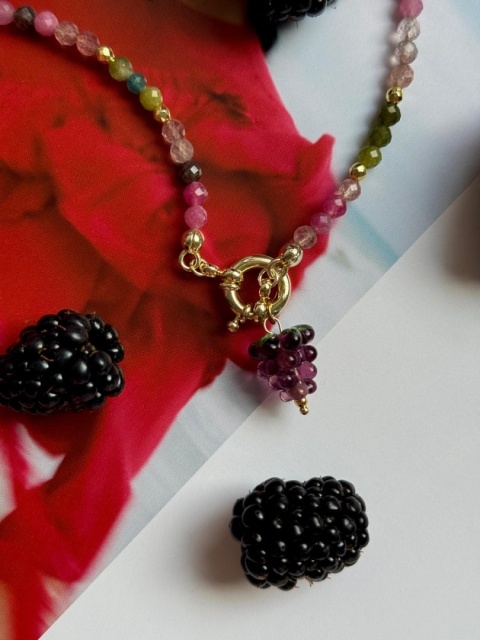 Raspberry Agate Charm